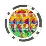 Abstract sunrise Poker Chip Card Guards Front