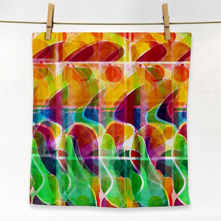 Abstract sunrise Face Towel