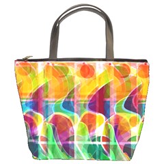 Abstract Sunrise Bucket Bags