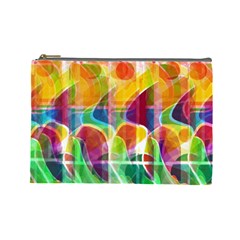 Abstract Sunrise Cosmetic Bag (large)  by Valentinaart