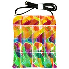 Abstract Sunrise Shoulder Sling Bags by Valentinaart