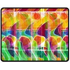 Abstract Sunrise Fleece Blanket (medium) 