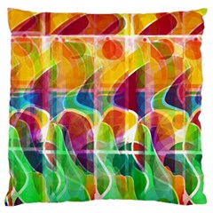 Abstract Sunrise Large Cushion Case (one Side)