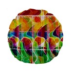 Abstract sunrise Standard 15  Premium Round Cushions Front