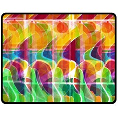 Abstract Sunrise Double Sided Fleece Blanket (medium) 