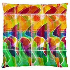 Abstract Sunrise Standard Flano Cushion Case (one Side)