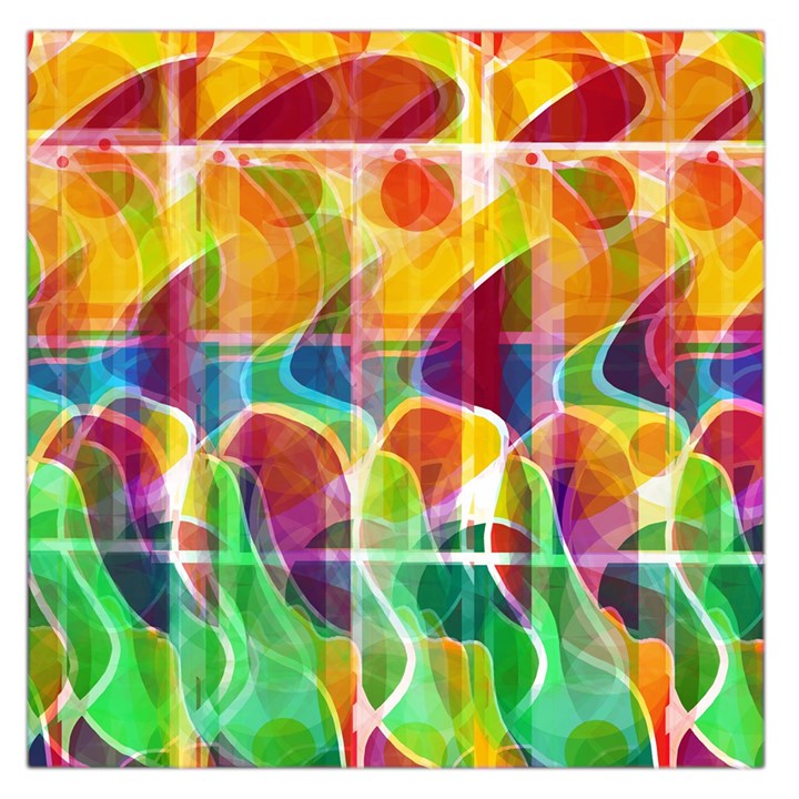 Abstract sunrise Large Satin Scarf (Square)