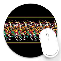 Colorful barbwire  Round Mousepads