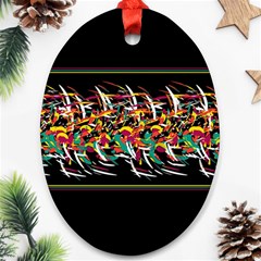 Colorful barbwire  Ornament (Oval) 