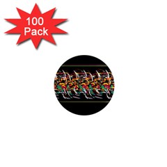 Colorful barbwire  1  Mini Magnets (100 pack) 