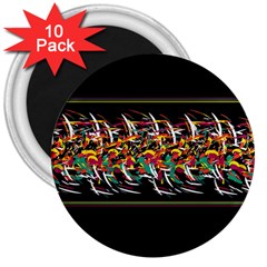 Colorful barbwire  3  Magnets (10 pack) 