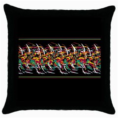 Colorful barbwire  Throw Pillow Case (Black)