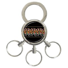 Colorful barbwire  3-Ring Key Chains