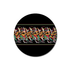 Colorful barbwire  Magnet 3  (Round)