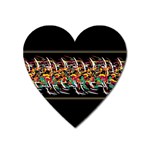 Colorful barbwire  Heart Magnet Front