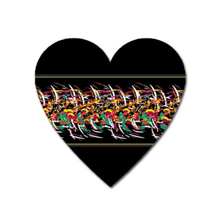 Colorful barbwire  Heart Magnet