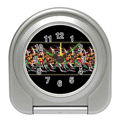 Colorful barbwire  Travel Alarm Clocks