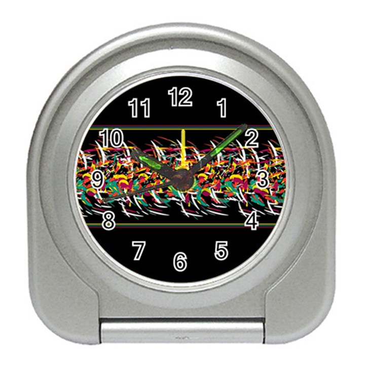 Colorful barbwire  Travel Alarm Clocks