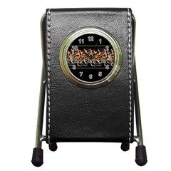 Colorful barbwire  Pen Holder Desk Clocks