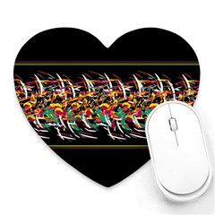 Colorful barbwire  Heart Mousepads