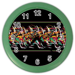 Colorful barbwire  Color Wall Clocks