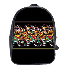 Colorful barbwire  School Bags(Large) 