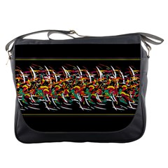 Colorful barbwire  Messenger Bags