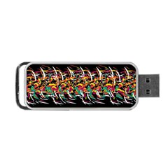 Colorful Barbwire  Portable Usb Flash (two Sides) by Valentinaart