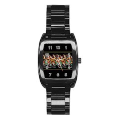 Colorful barbwire  Stainless Steel Barrel Watch