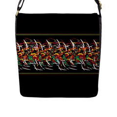 Colorful barbwire  Flap Messenger Bag (L) 