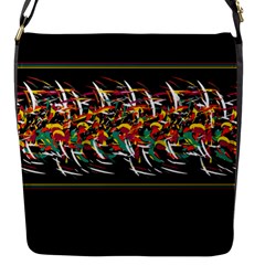 Colorful barbwire  Flap Messenger Bag (S)