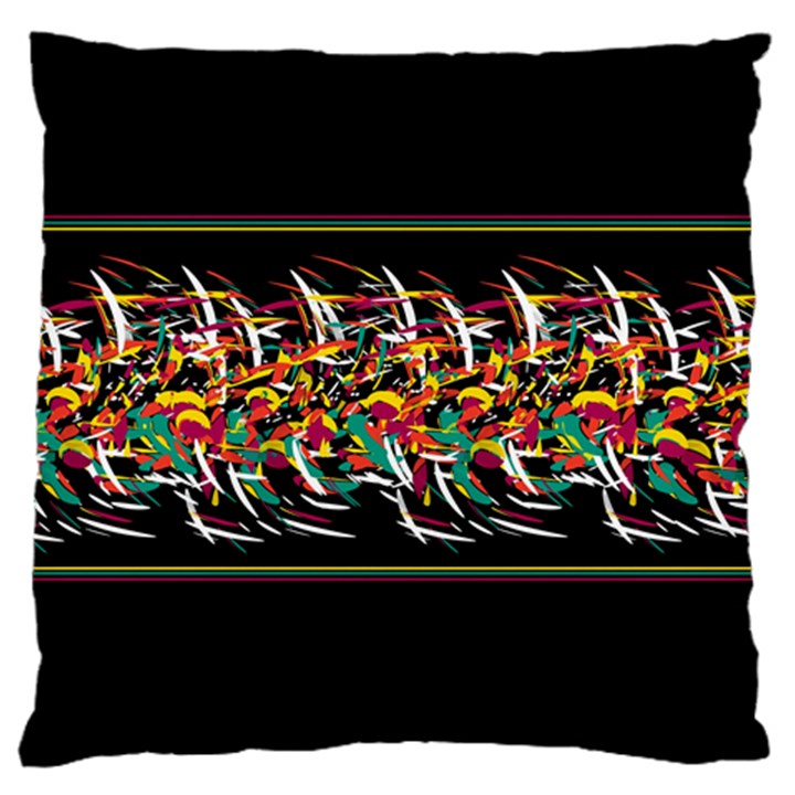 Colorful barbwire  Large Flano Cushion Case (Two Sides)