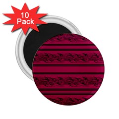 Red Barbwire Pattern 2 25  Magnets (10 Pack) 