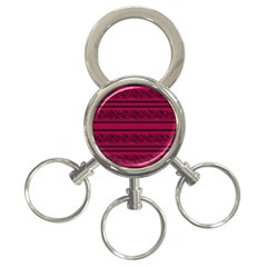 Red Barbwire Pattern 3-ring Key Chains