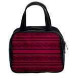 Red barbwire pattern Classic Handbags (2 Sides) Front