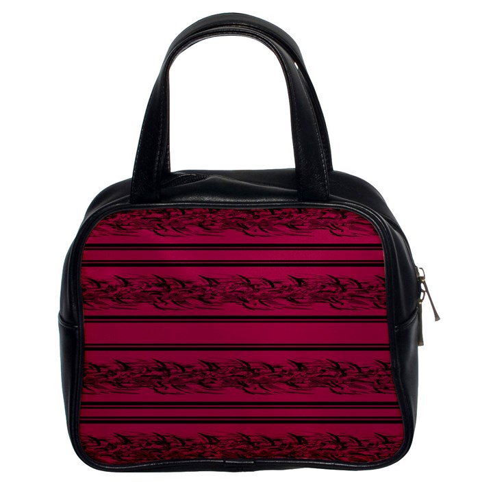 Red barbwire pattern Classic Handbags (2 Sides)