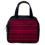 Red barbwire pattern Classic Handbags (2 Sides) Back