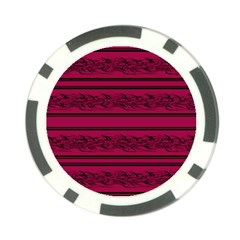 Red Barbwire Pattern Poker Chip Card Guards (10 Pack) 