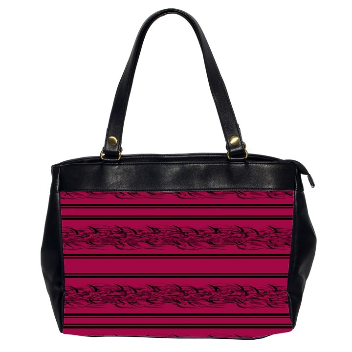 Red barbwire pattern Office Handbags (2 Sides) 