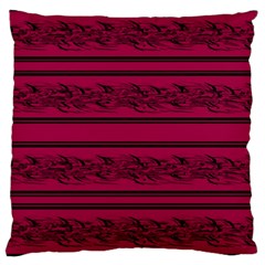 Red Barbwire Pattern Large Cushion Case (two Sides)