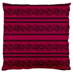 Red Barbwire Pattern Large Flano Cushion Case (one Side)