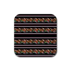 Colorful Barbwire Rubber Square Coaster (4 Pack) 