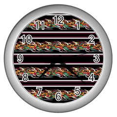 Colorful Barbwire Wall Clocks (silver) 