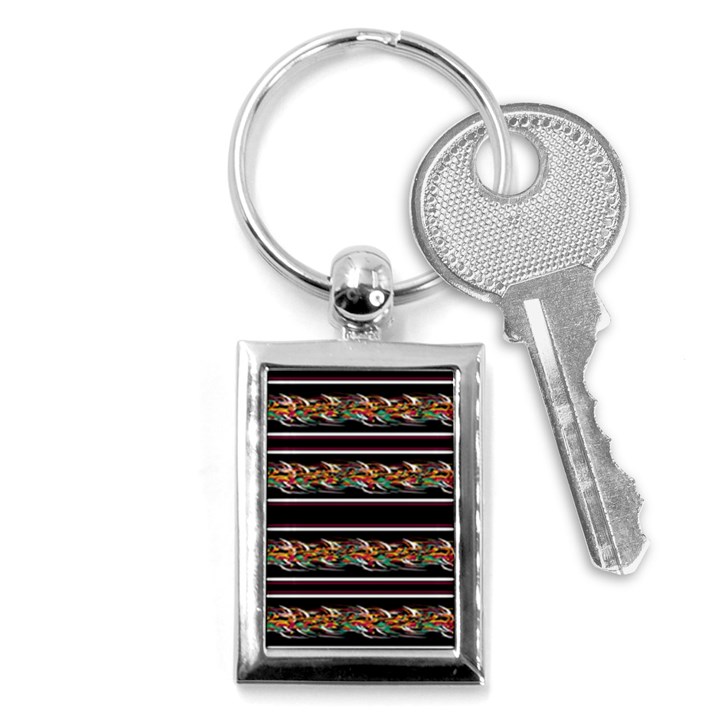 Colorful barbwire Key Chains (Rectangle) 