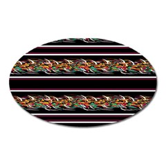 Colorful Barbwire Oval Magnet