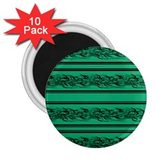 Green Barbwire 2 25  Magnets (10 Pack)  by Valentinaart