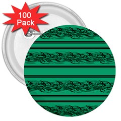 Green Barbwire 3  Buttons (100 Pack) 