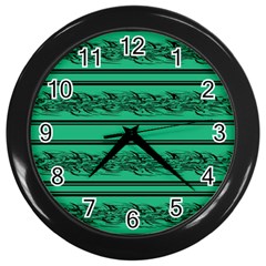 Green Barbwire Wall Clocks (black)