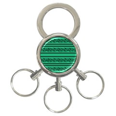 Green Barbwire 3-ring Key Chains