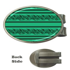 Green Barbwire Money Clips (oval) 